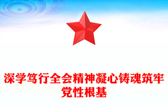 党建风深学笃行全会精神凝心铸魂筑牢党性根基PPT党课课件(讲稿)